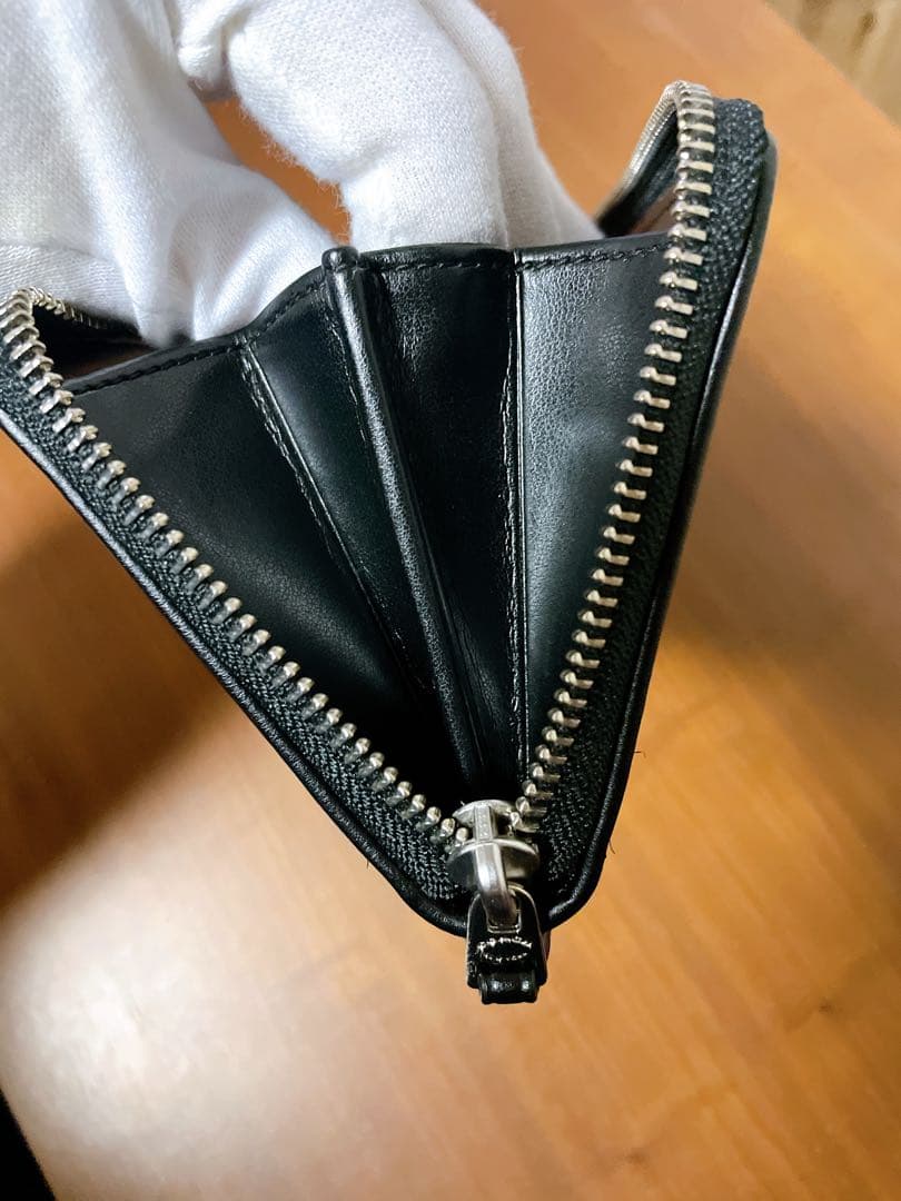 ★未使用★ COACH 長財布 レザー メンズウォレット 黒×灰