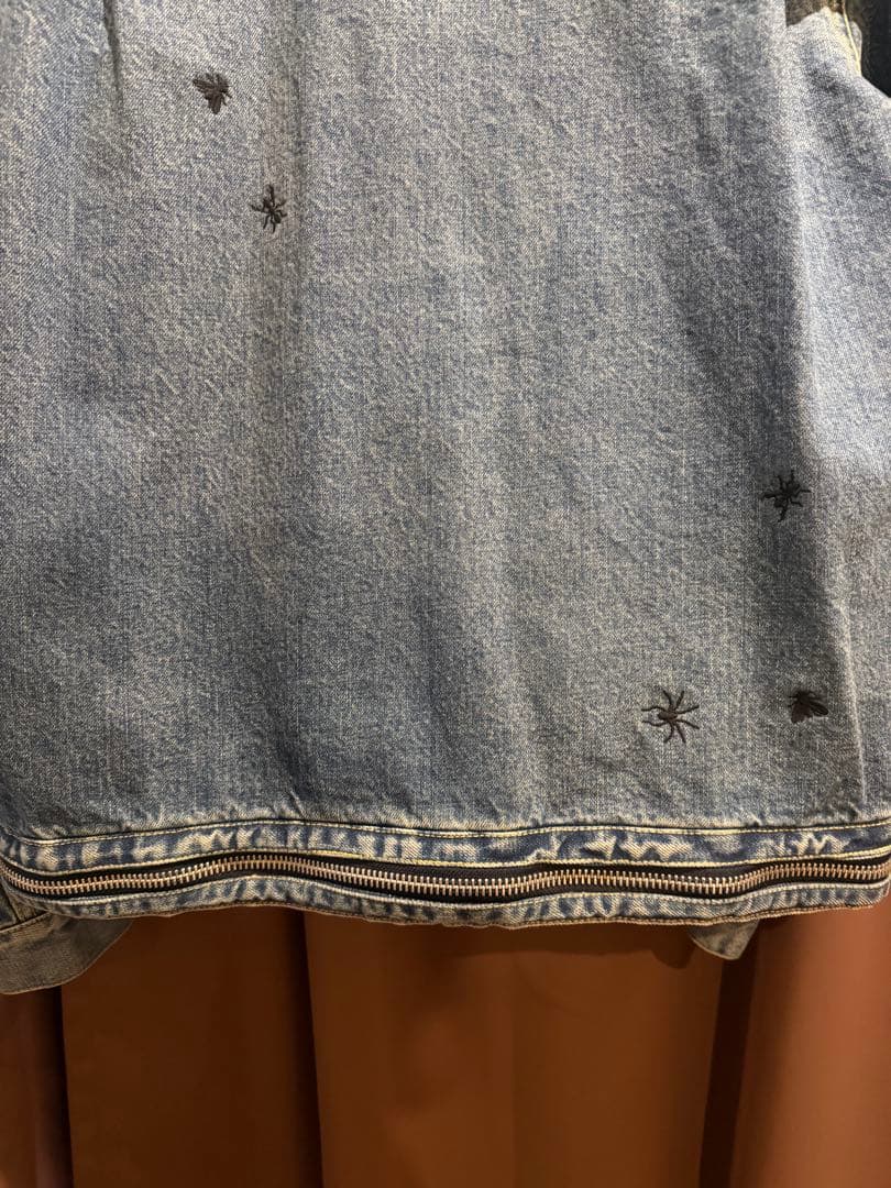 UNDERCOVER PRE ユーズド加工虫刺繍デニムジャケット　サンプル