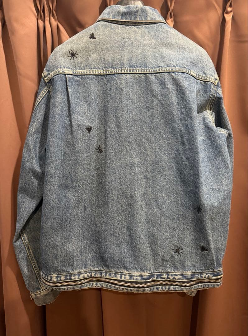 UNDERCOVER PRE ユーズド加工虫刺繍デニムジャケット　サンプル