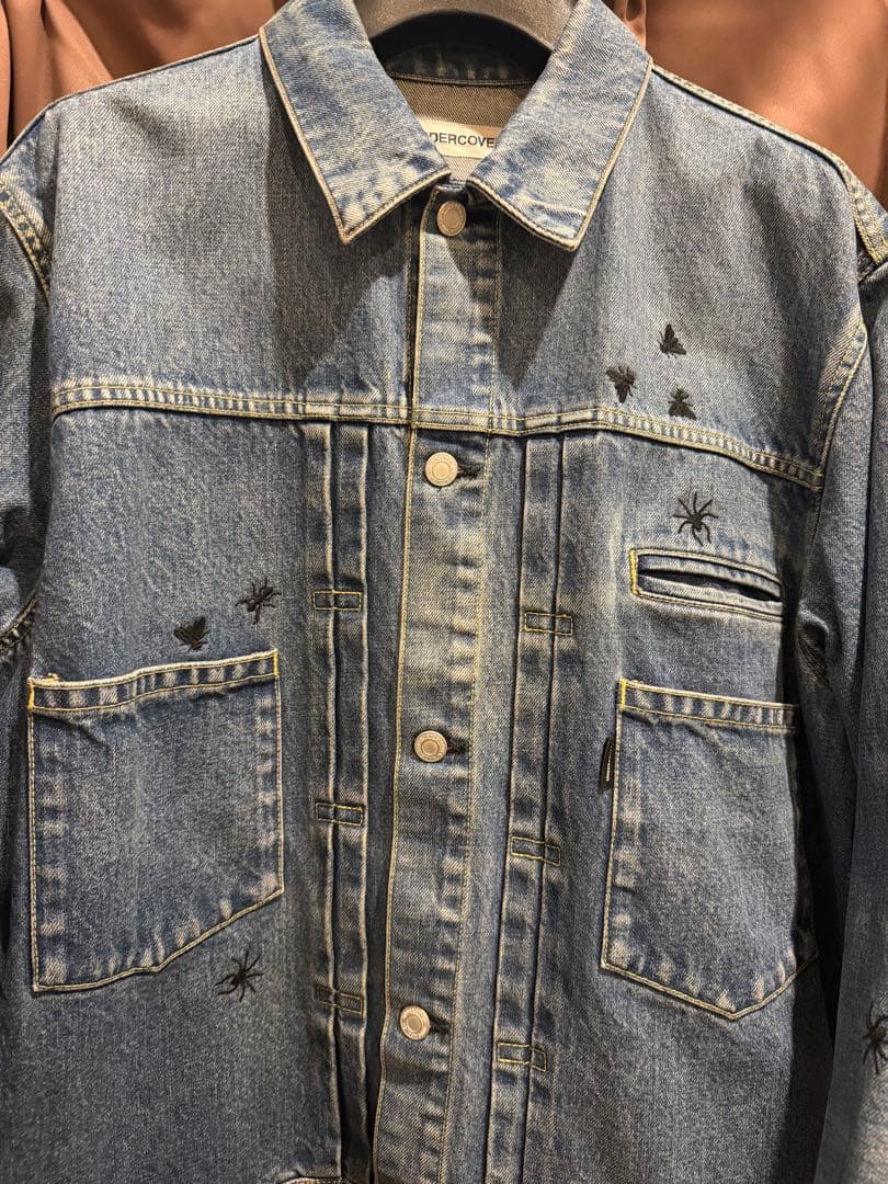 UNDERCOVER PRE ユーズド加工虫刺繍デニムジャケット　サンプル