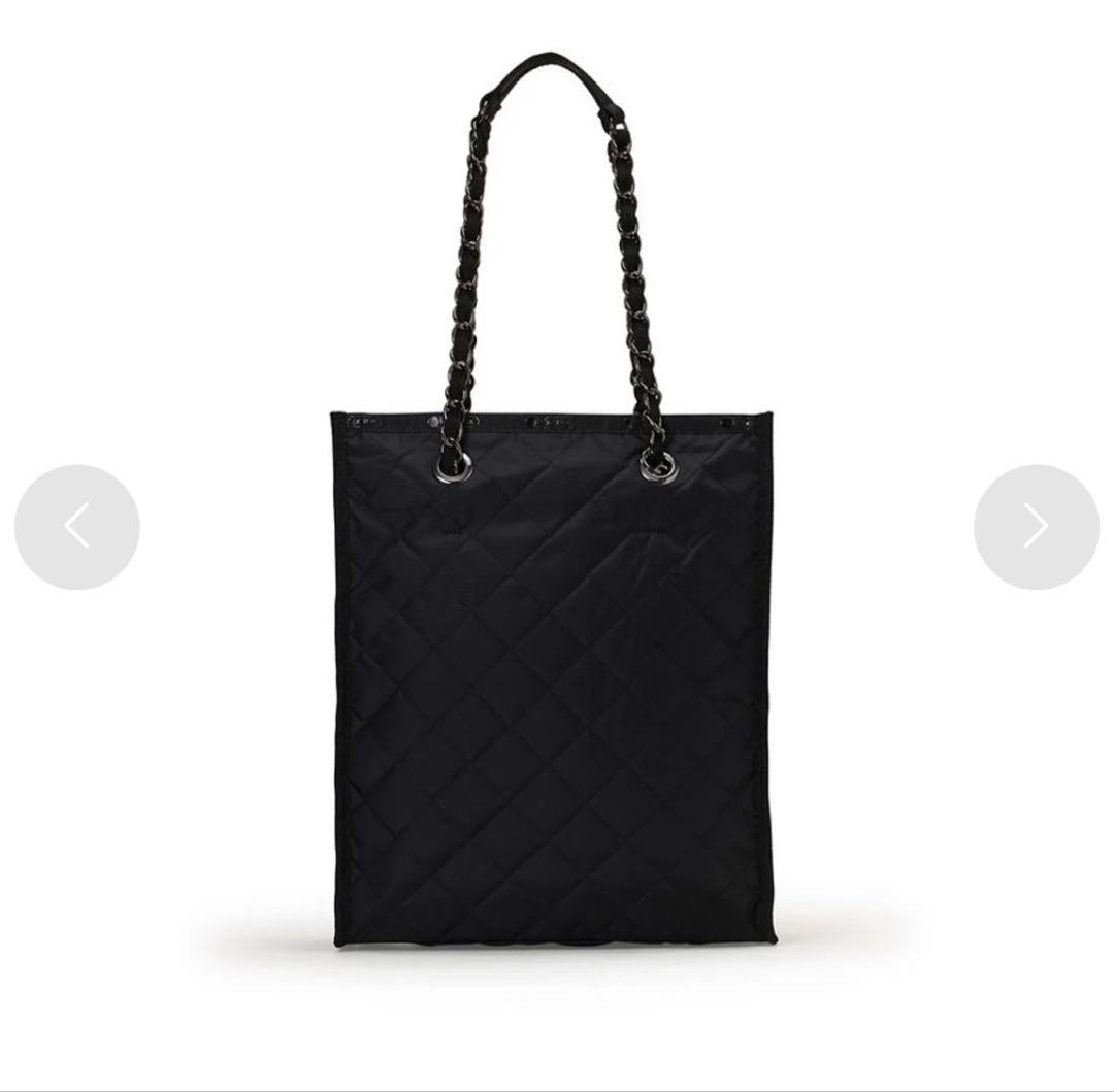 レスポートサック CHAIN TOTE オニキスチェーンキルト　ブラック