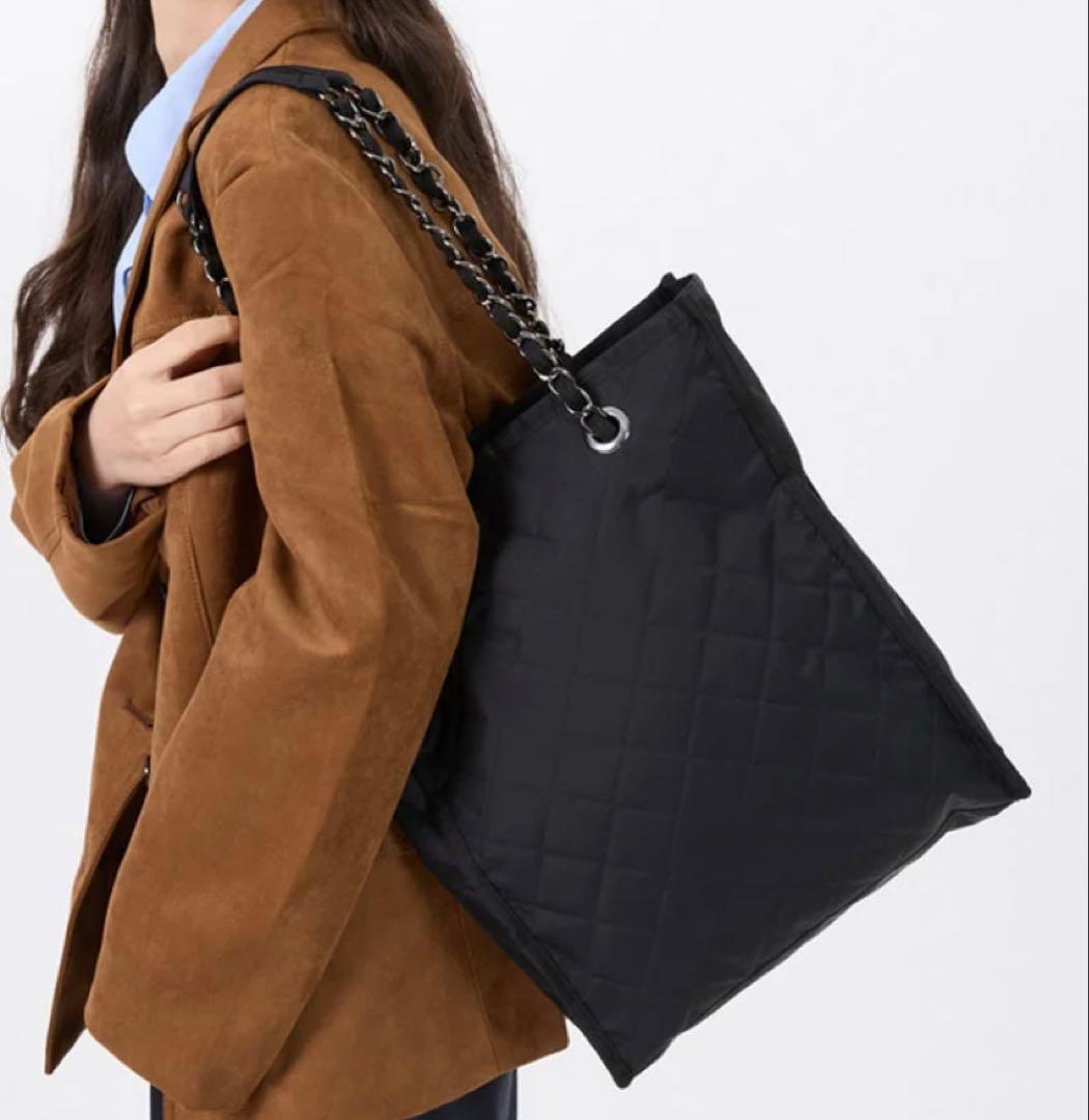 レスポートサック CHAIN TOTE オニキスチェーンキルト　ブラック