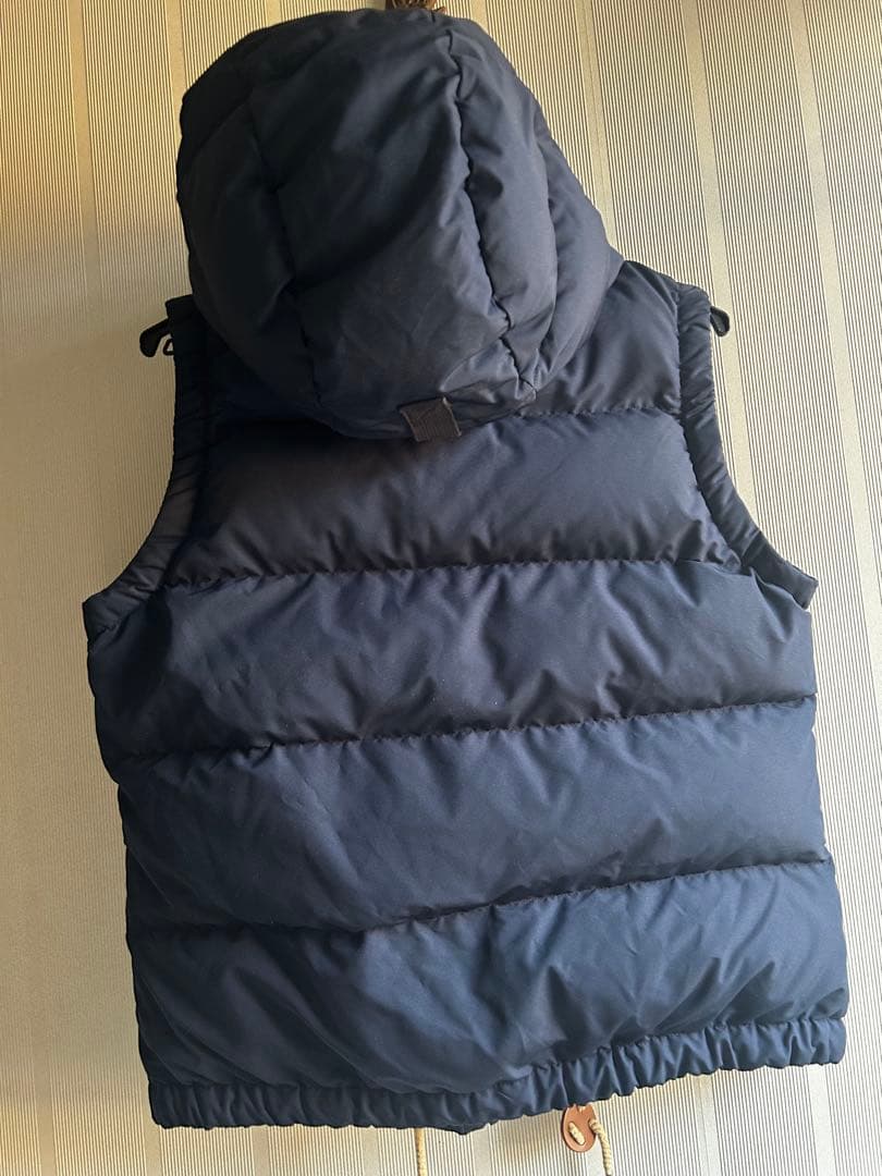 ポロ・ラルフ・ローレン フード付きダウンベスト ネイビー　【新品同様】美品