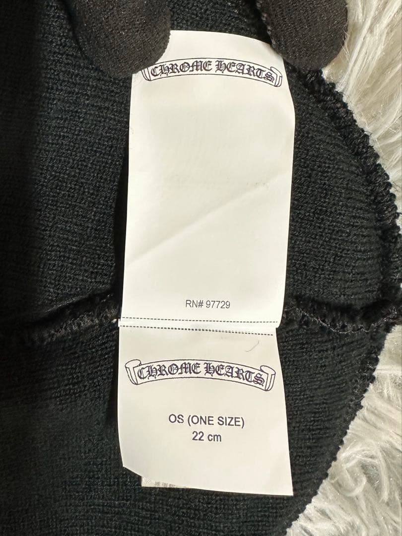 CHROME HEARTS クロムハーツ ビーニー ブラック刺繍クロス 極美品