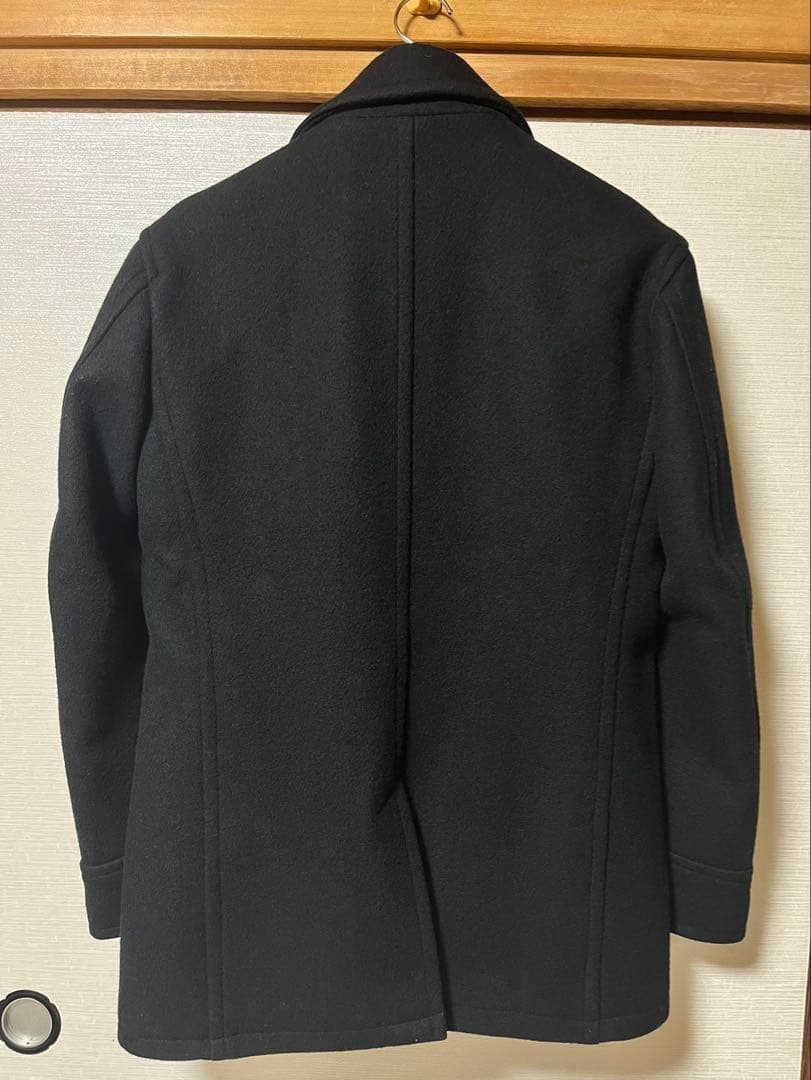 Pherrow's フェローズ　ブラック ウール ピーコート 40
