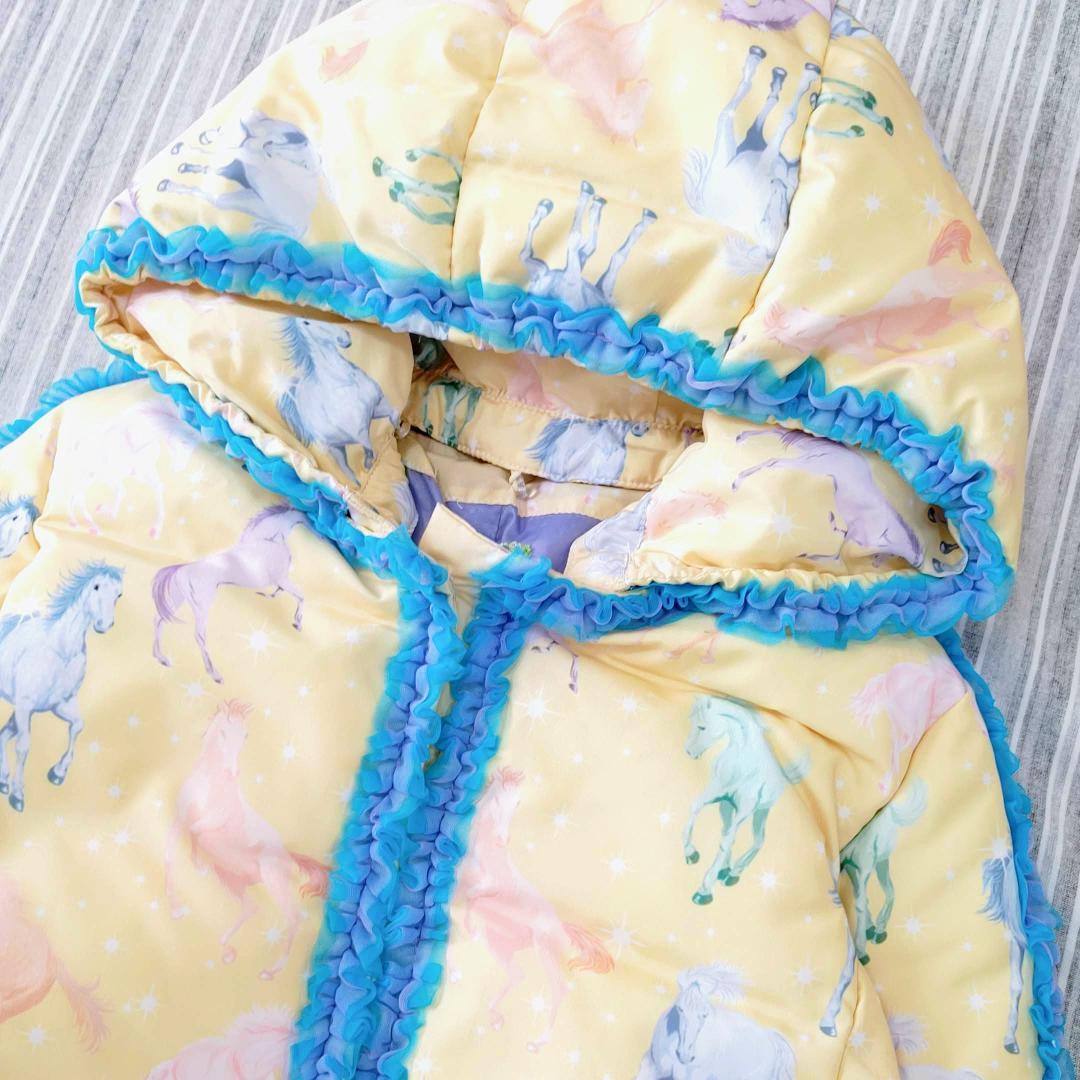 ★極美品★fafa/フェフェ＊ラベンダーホース＊ダウンジャケット＊130㎝