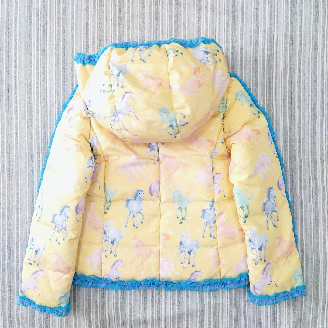 ★極美品★fafa/フェフェ＊ラベンダーホース＊ダウンジャケット＊130㎝