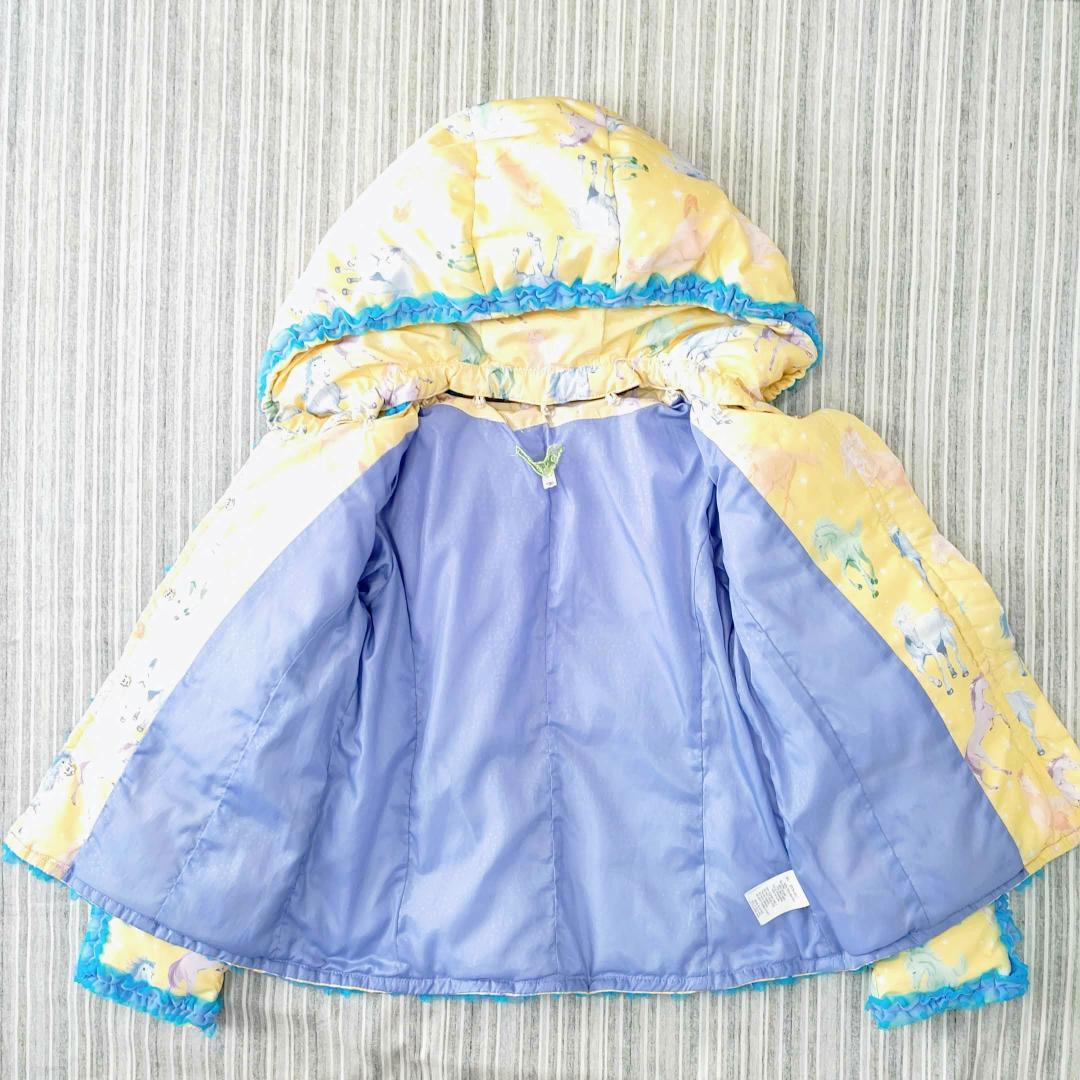 ★極美品★fafa/フェフェ＊ラベンダーホース＊ダウンジャケット＊130㎝