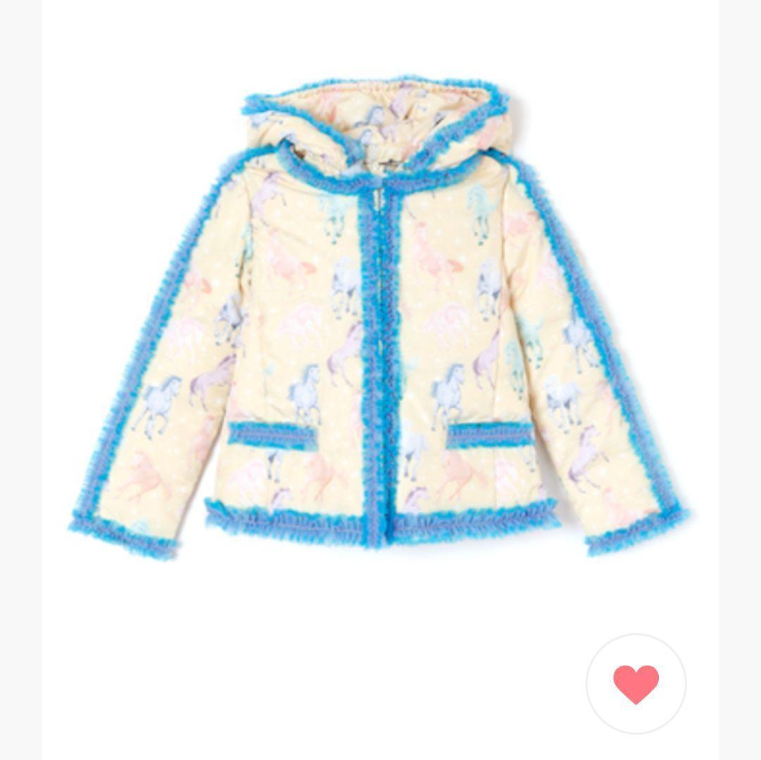 ★極美品★fafa/フェフェ＊ラベンダーホース＊ダウンジャケット＊130㎝