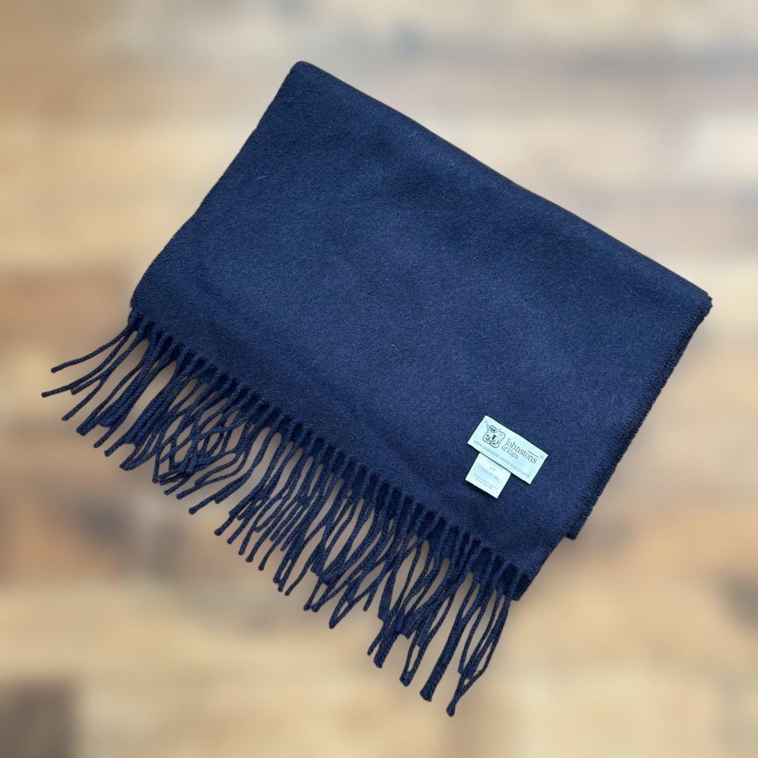 johnstons of elgin カシミアマフラー カシミヤ 100% 単色