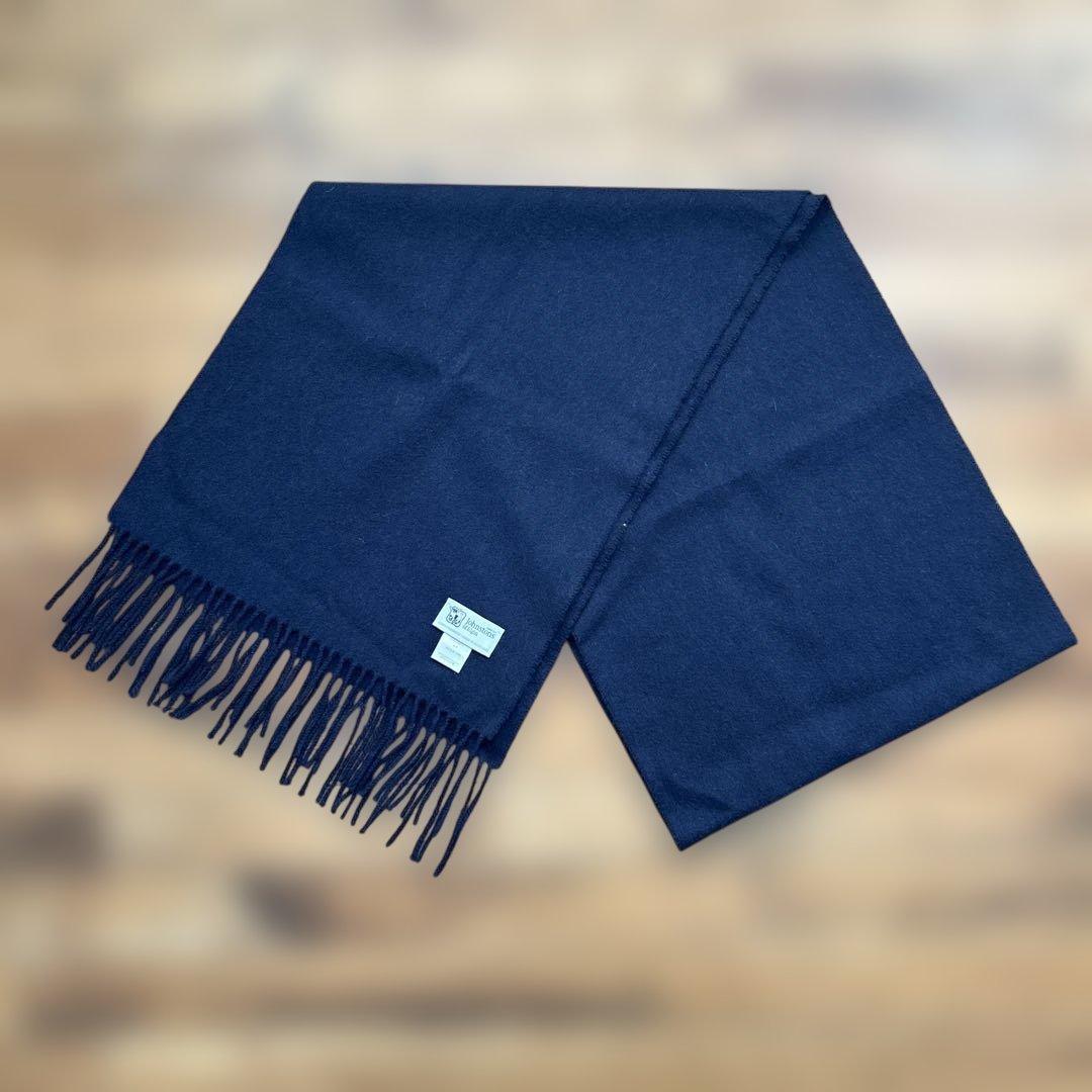johnstons of elgin カシミアマフラー カシミヤ 100% 単色