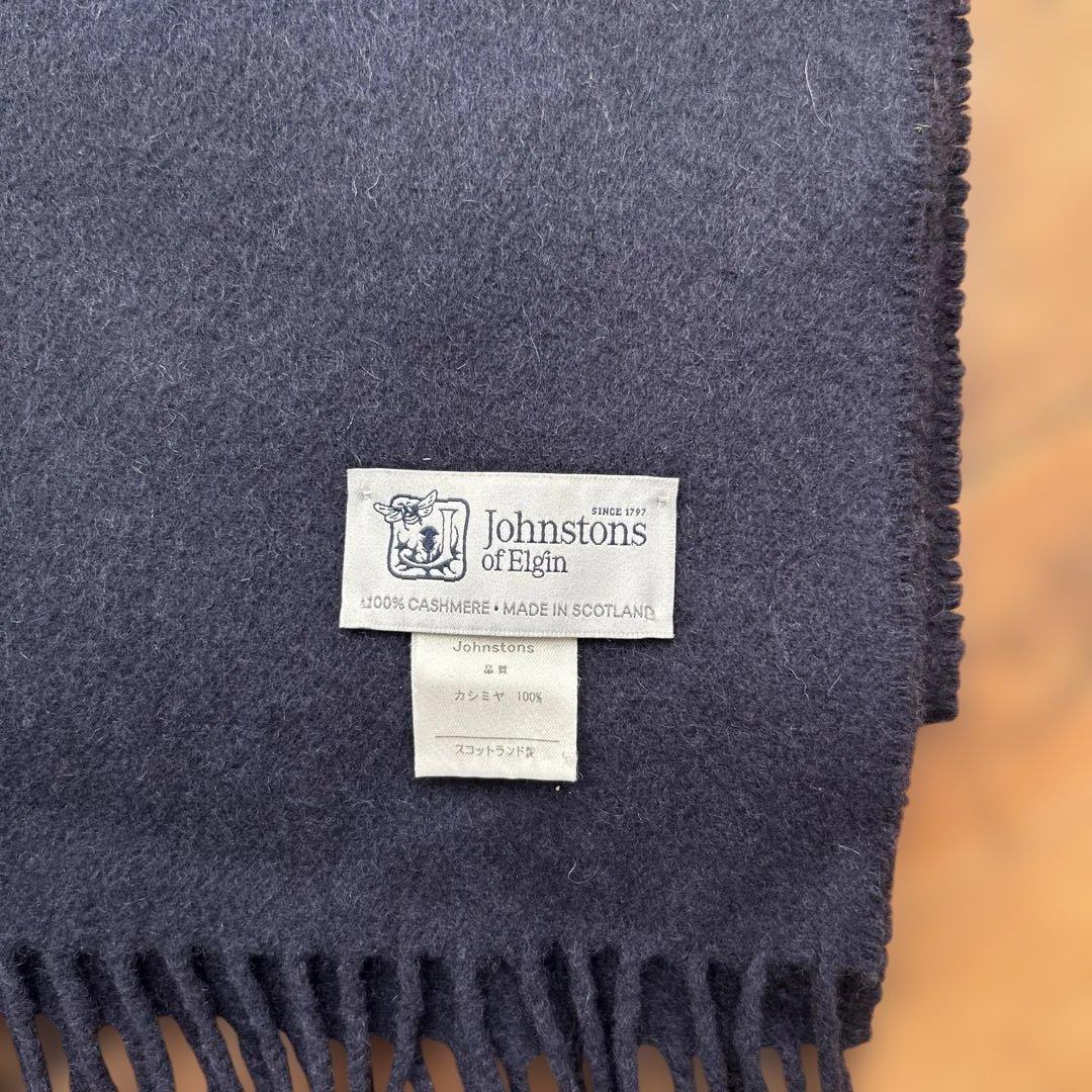 johnstons of elgin カシミアマフラー カシミヤ 100% 単色