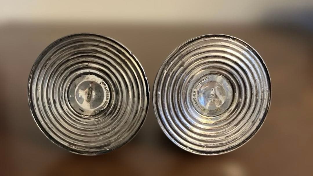 スターリングシルバー 燭台 ペア STERLING WEIGHTED 小型