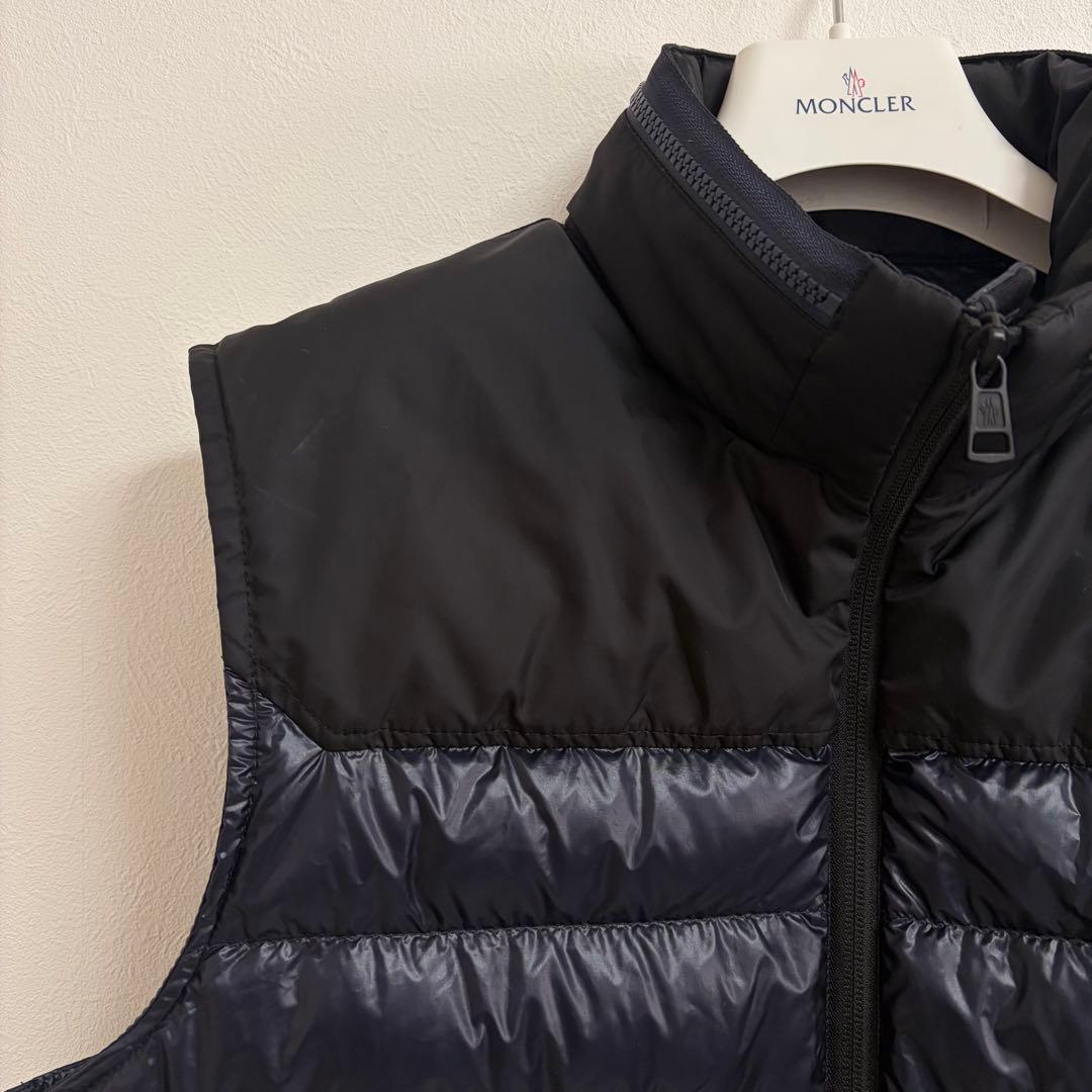 【美品サイズ3】モンクレール ORTAC GILET ダウンベスト ネイビー 黒