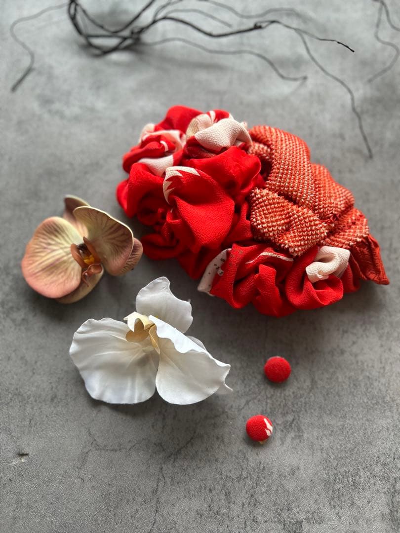 c*a様 七五三　七五三髪飾り　ヘッドドレス　着物髪飾り　リメイク髪飾り015