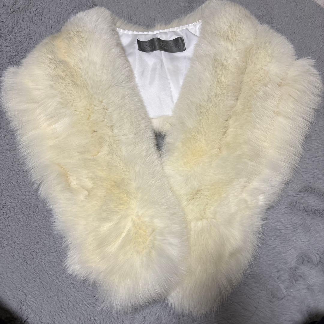 未使用　銀タグ　良色　サガフォックス　ショール　フォックスファー　成人式