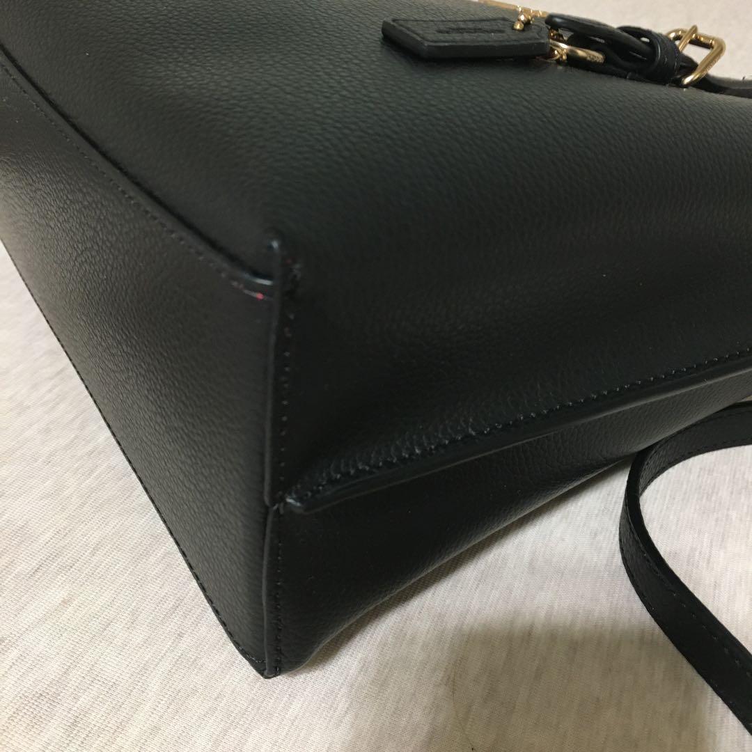 COACH ブラックレザー ミニトートバッグモリー トート 25 2wayバッグ