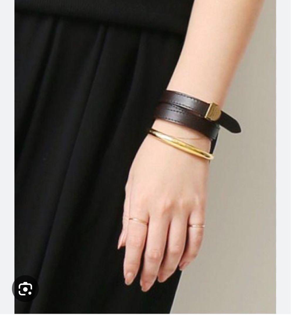 ドゥーズィエムクラス　ボンジュール マダム カーフレザーブレスレット