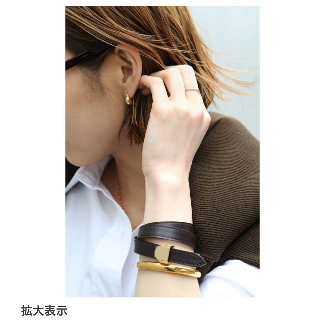 ドゥーズィエムクラス　ボンジュール マダム カーフレザーブレスレット