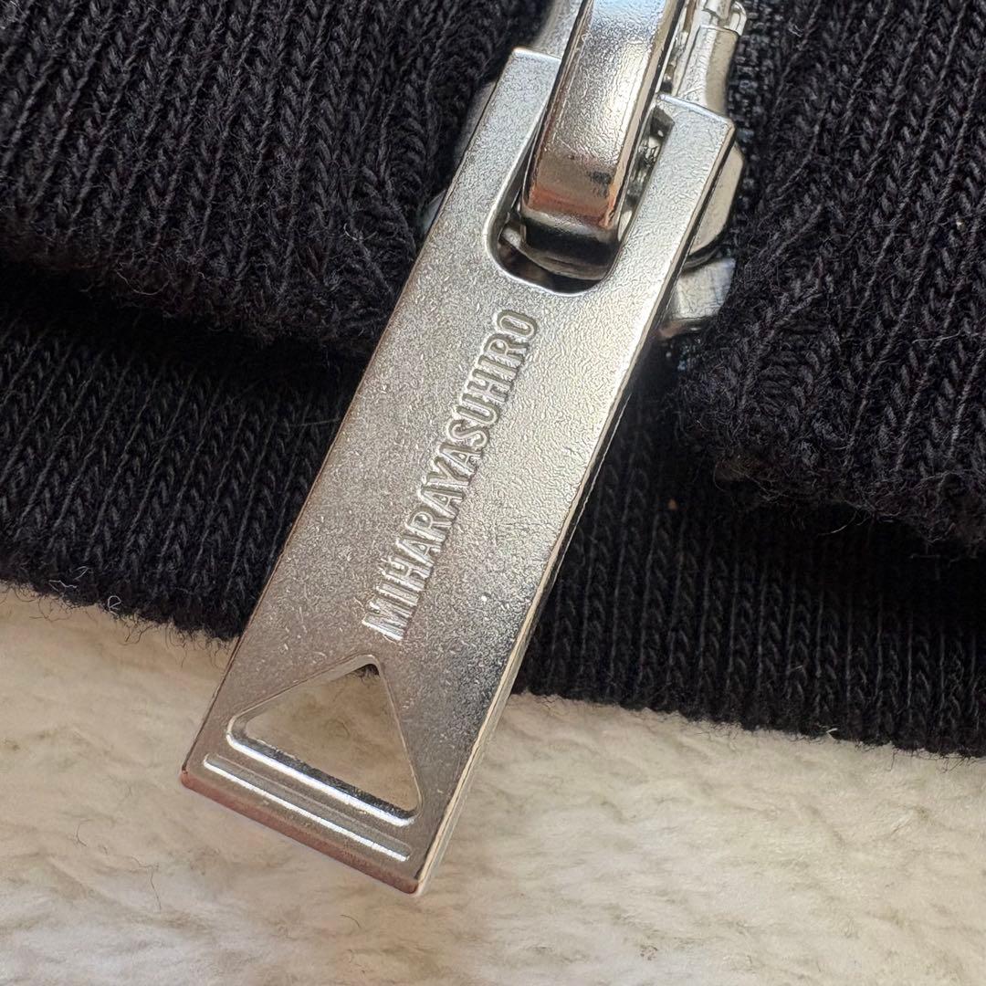 【美品✨】ミハラヤスヒロ ウエストタックフーディー パーカー ジップ 黒