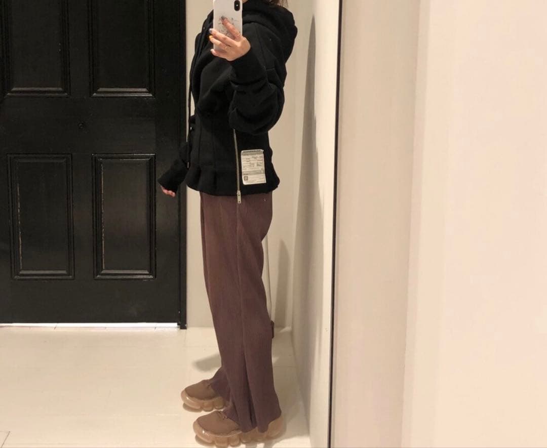 【美品✨】ミハラヤスヒロ ウエストタックフーディー パーカー ジップ 黒