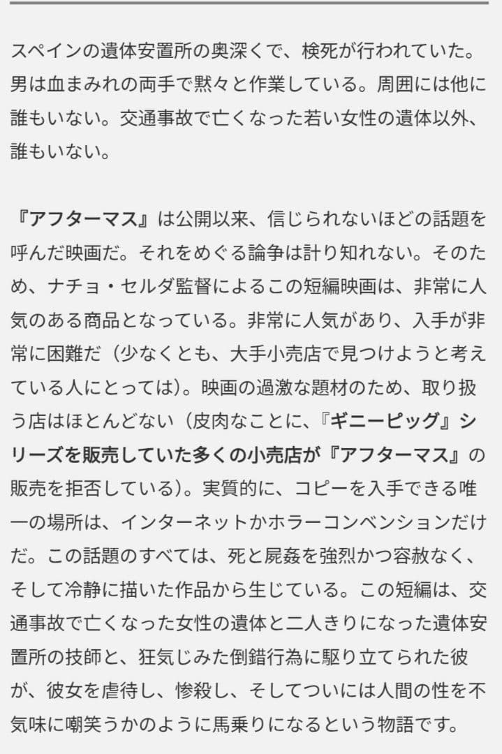 洋画・外国映画 AFTERMATH