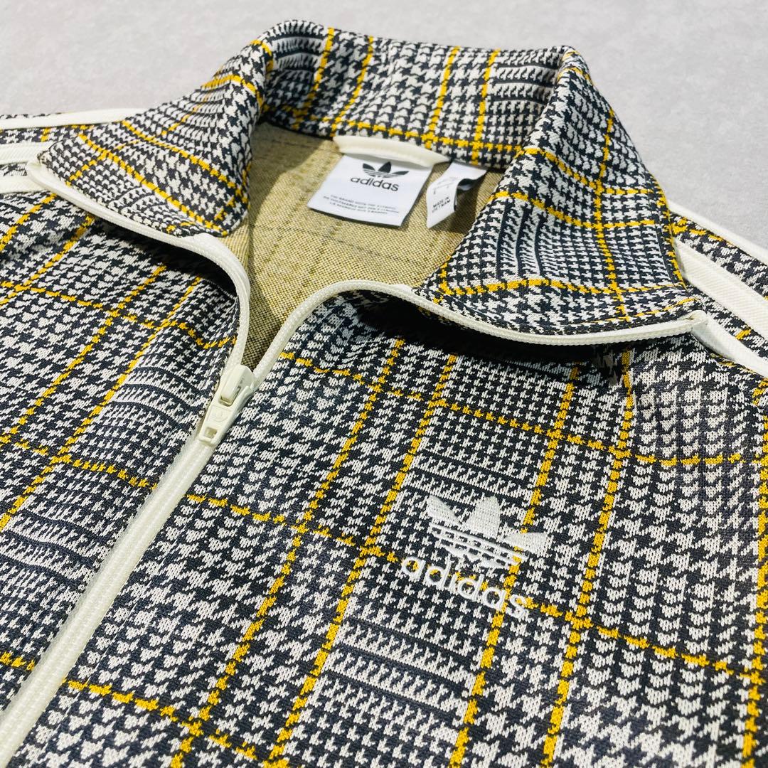 【極美品!】adidasオリジナルス千鳥格子 トラックジャケットLトレフォイル