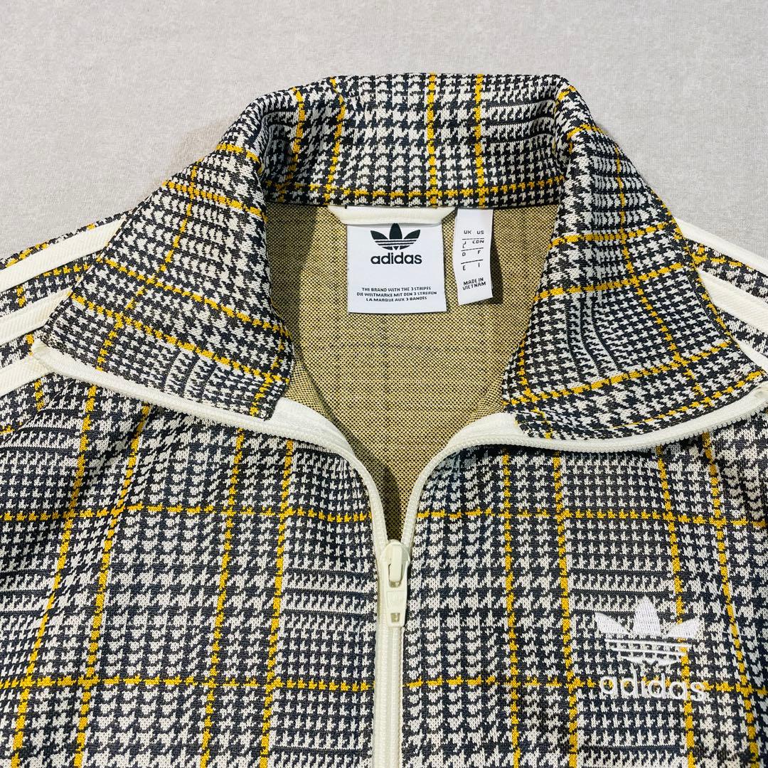 【極美品!】adidasオリジナルス千鳥格子 トラックジャケットLトレフォイル