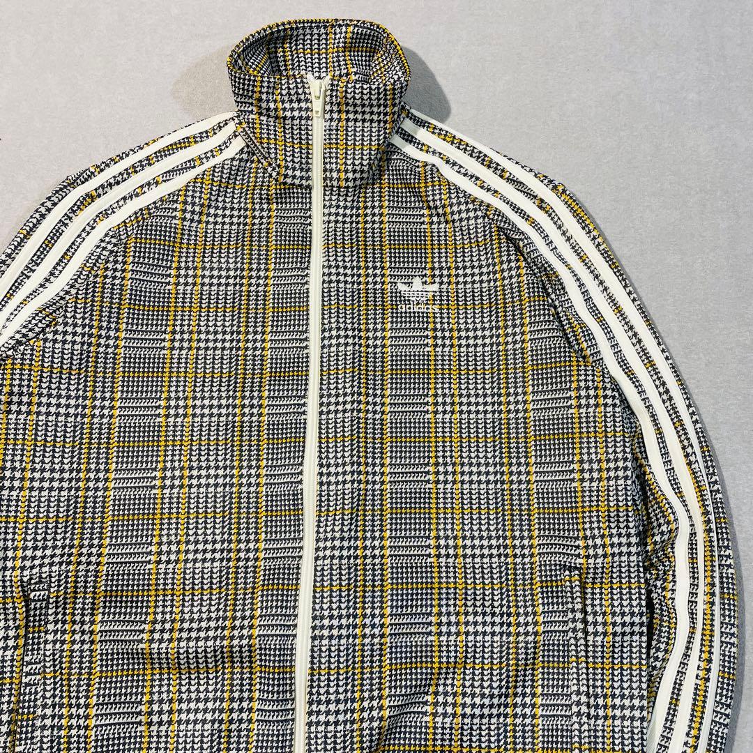 【極美品!】adidasオリジナルス千鳥格子 トラックジャケットLトレフォイル