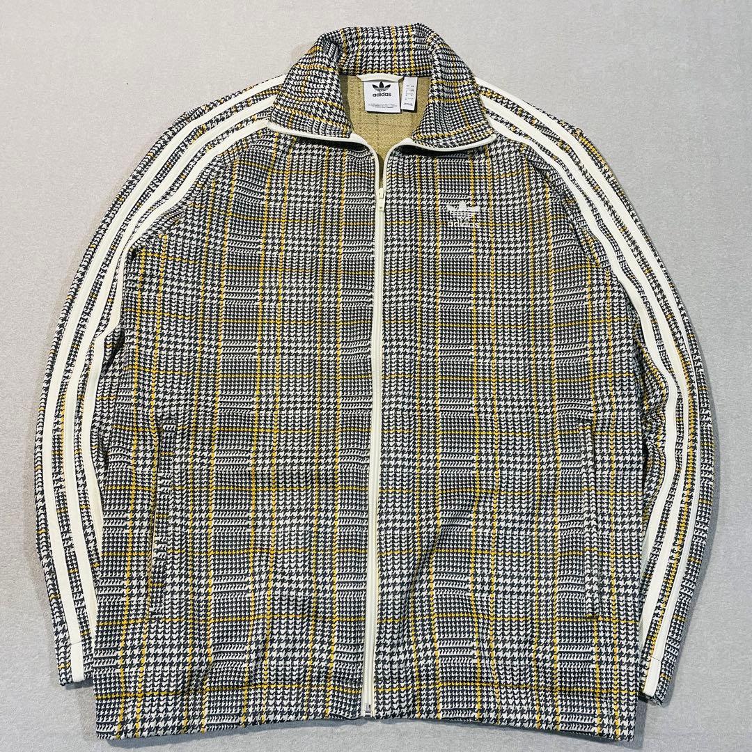 【極美品!】adidasオリジナルス千鳥格子 トラックジャケットLトレフォイル