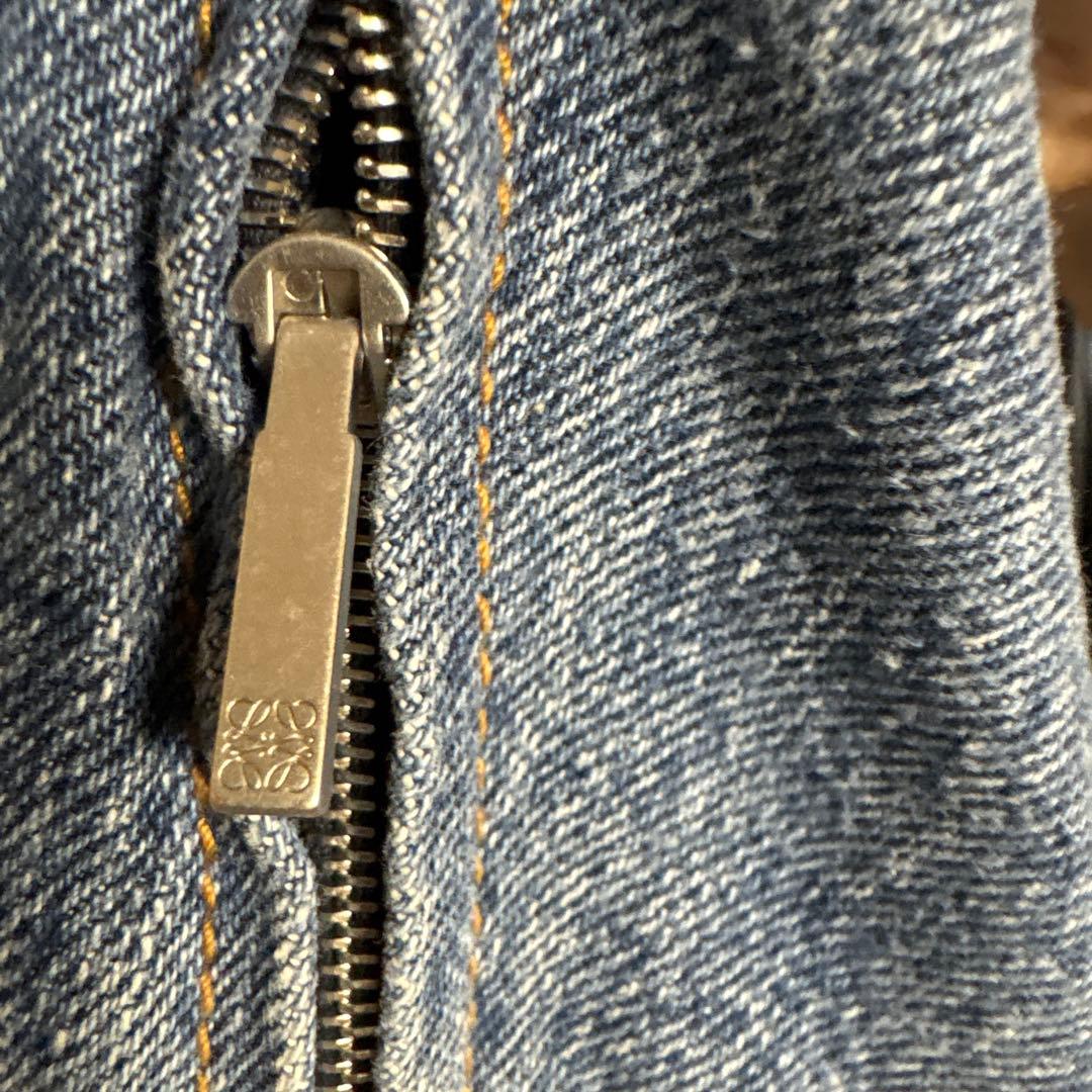 LOEWE デニム プリーツミニスカート　25aw ドレープ