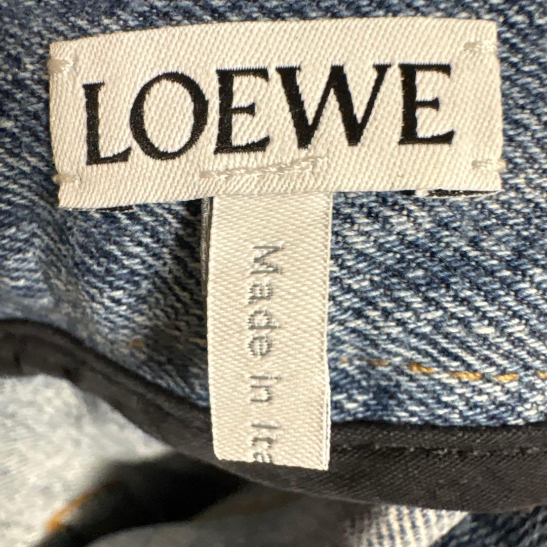 LOEWE デニム プリーツミニスカート　25aw ドレープ