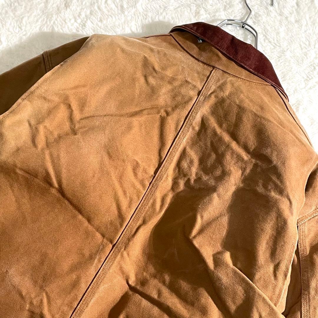 カーハート　カバーオール　ダックジャケット　企業ロゴ刺繍　メキシコ製　２XL