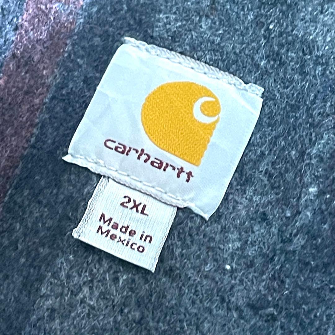 カーハート　カバーオール　ダックジャケット　企業ロゴ刺繍　メキシコ製　２XL