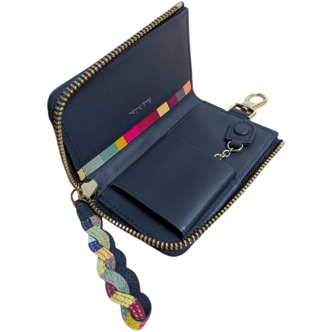 ポールスミス キーケース ストライプトリム ネイビー BPW370 レディース