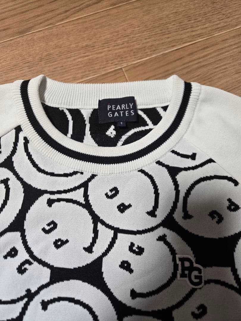 ❣️美品❣️パーリーゲイツPEARLY GATES☺ニコちゃん柄ニットセーター1