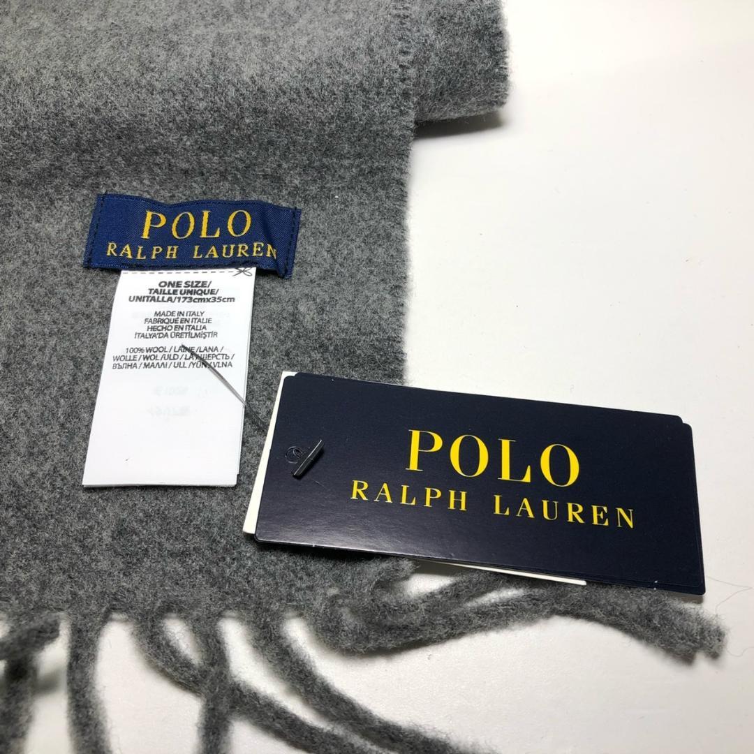ラルフローレン マフラー タグ付き未使用 グレー ユニセックス