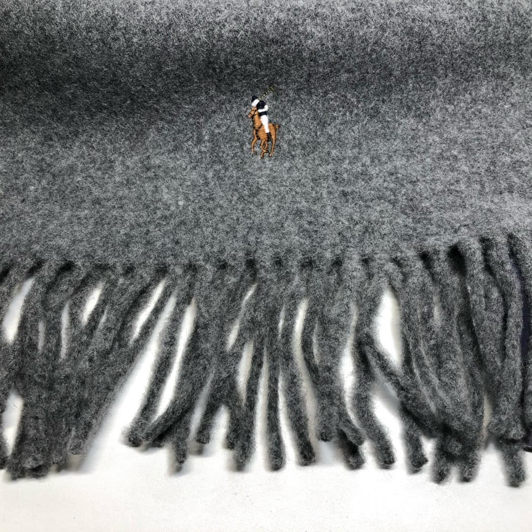 ラルフローレン マフラー タグ付き未使用 グレー ユニセックス