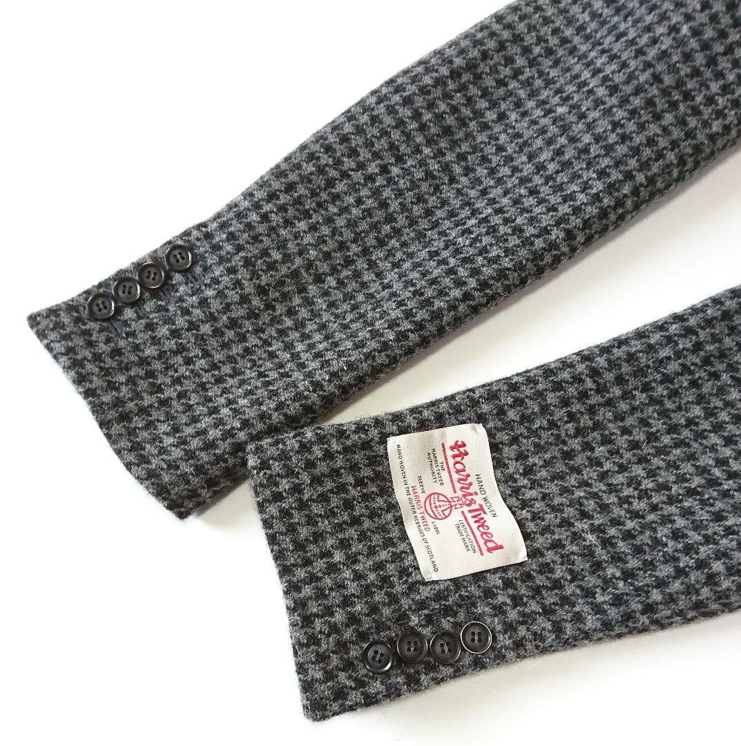 ハリスツイード✨アーバンリサーチ チェスターコート M グレー 千鳥格子 ウール