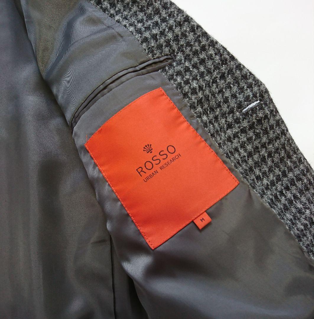 ハリスツイード✨アーバンリサーチ チェスターコート M グレー 千鳥格子 ウール