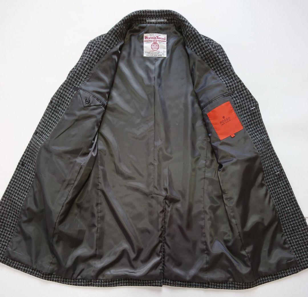 ハリスツイード✨アーバンリサーチ チェスターコート M グレー 千鳥格子 ウール
