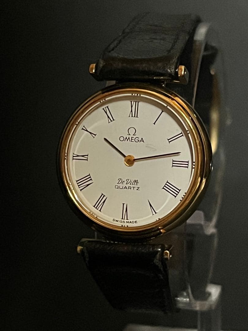 ★超美品オメガ デビル 1350 動作良好★激レアゴールドケースホワイト文字盤