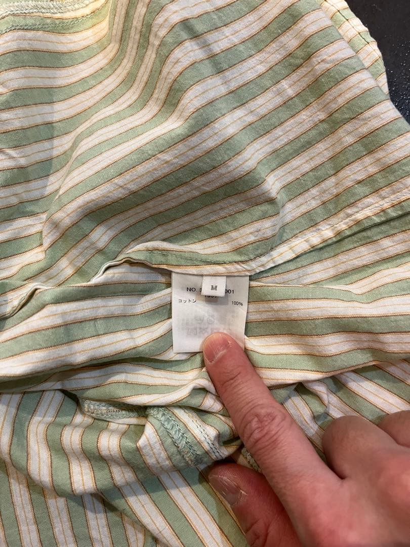 TEN X RON HERMAN ストライプ長袖ワンピース