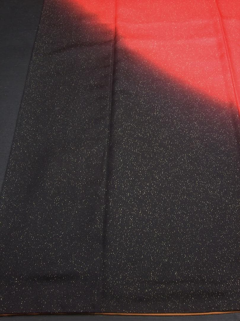 赤×黒　ゴシック振袖　振袖フルセット　ｍ44　パールベルベッドリボン　成人式