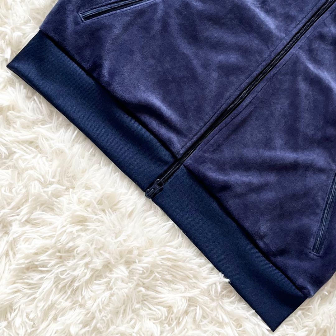 極美品 アディダス ベロア ベッケンバウアー トラックトップ M ネイビー