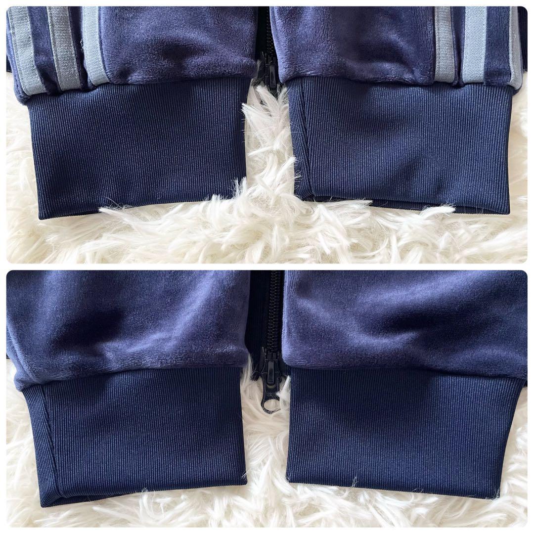 極美品 アディダス ベロア ベッケンバウアー トラックトップ M ネイビー