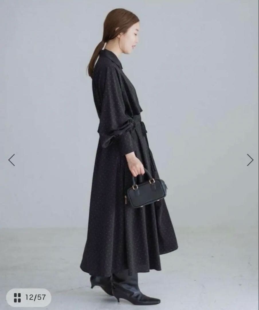 【本日まで】IENA ドットサッシュワンピース