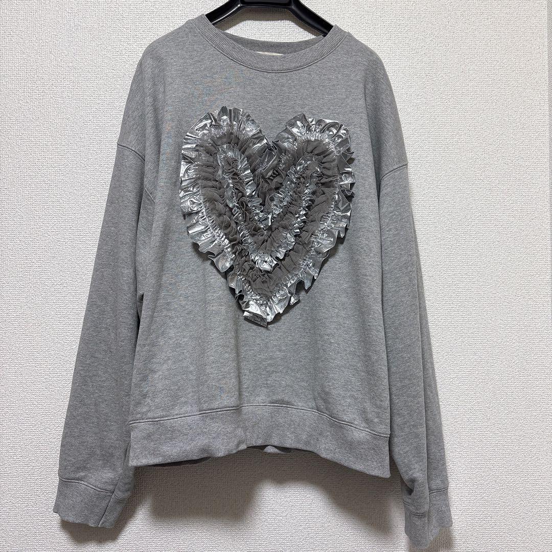 トップス POPPY HEART TULLE SWEATSHIRT
