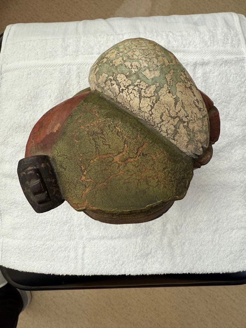 木彫置き物　大黒天　骨董品　高さ17㎝　重さ600g