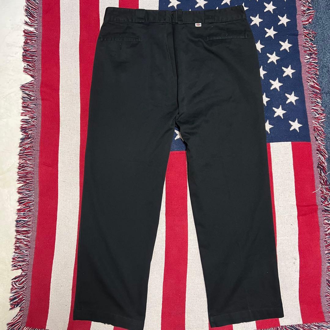 70s USA製 Dickies チビタグ ワークパンツ チノパン ブラック
